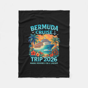 Bermuda Cruise Ship Trip 2026 Cruising To Bermuda Fleece Blanket