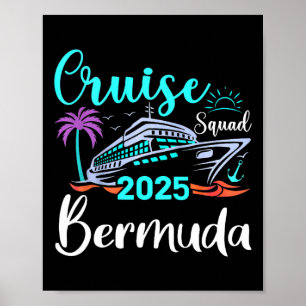 Bermuda Cruise Squad 2025 Family Holiday Matching Poster