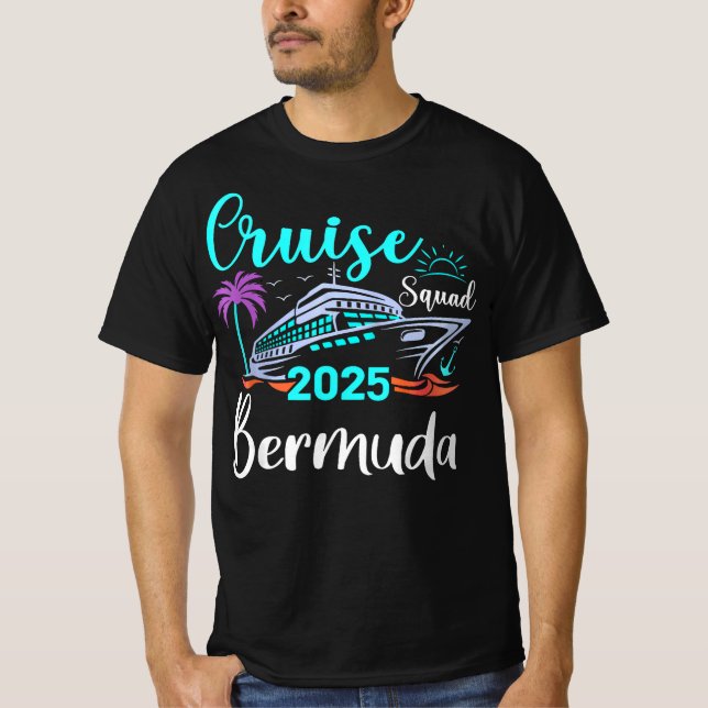 Bermuda Cruise Squad 2025 T-Shirt – Family Vacatio (Front)