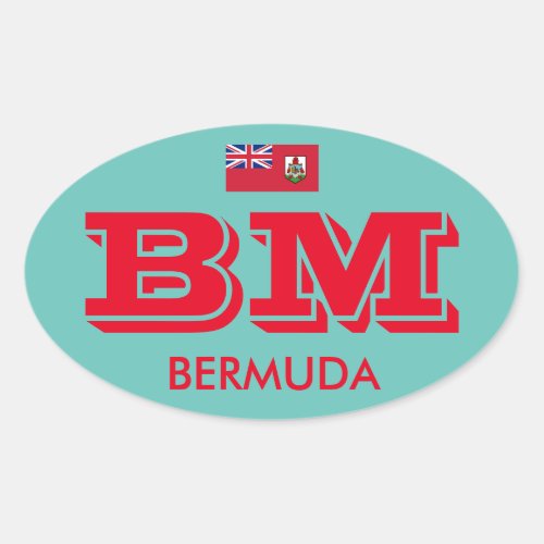 Bermuda _ Euro_Style Oval Sticker