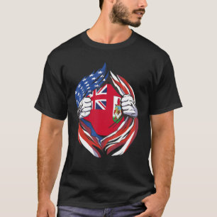 Bermuda Flag American Proud Of My Bermudian Herita T-Shirt