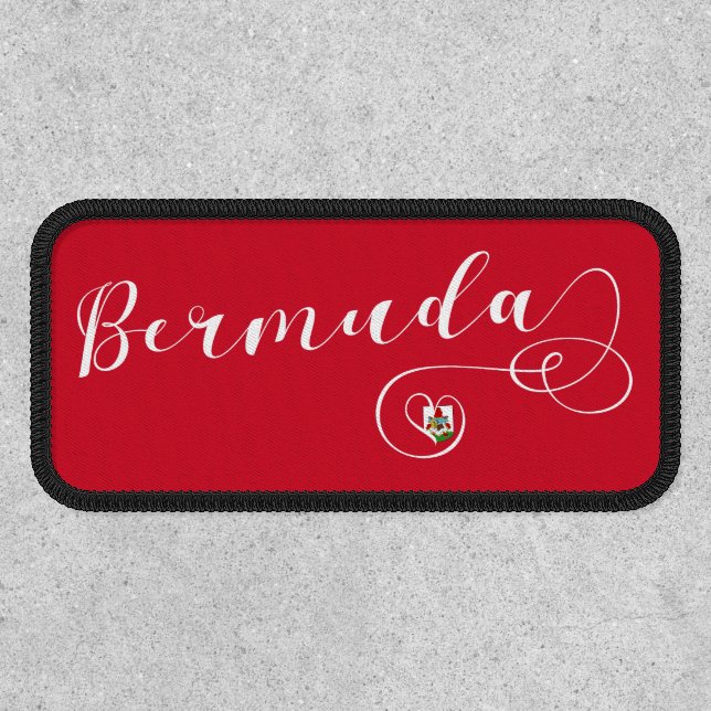 Bermuda Flag In A Heart Patch (Front)