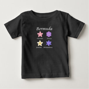 Bermuda Flower Icons Named Color Baby T-Shirt