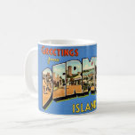 Bermuda Greetings Coffee Mug<br><div class="desc">A very old postcard greeting for the island of Bermuda repurposed!</div>
