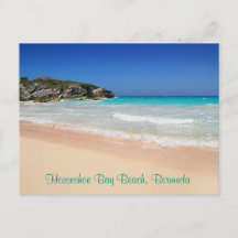 Bermuda Horseshoe Bay Pink Sand Beach Photo Postca