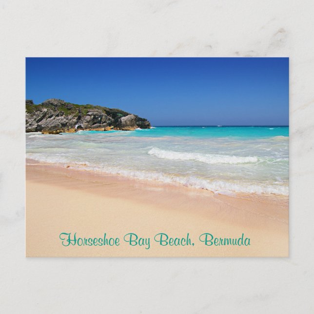 Bermuda Horseshoe Bay Pink Sand Beach Photo Postcard (Front)