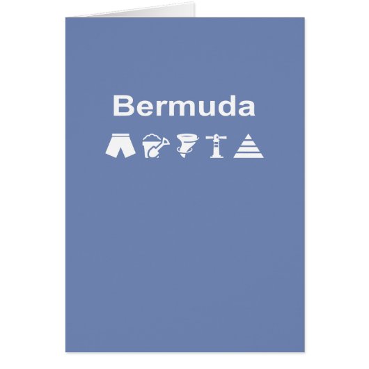Bermuda Icons Monotone Dark Cards (Front)