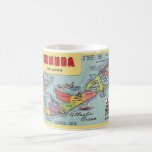 Bermuda Map Coffee Mug<br><div class="desc">Colorful vintage map of the island - Bermuda.  On a mug or glassware,  it makes a great souvenir of an exceptional trip or to give as a gift.</div>