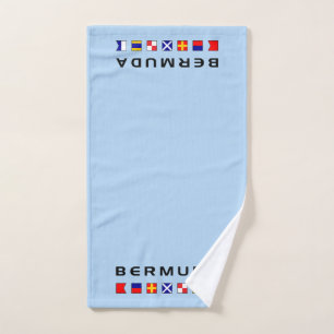 Bermuda Maritime Nautical Signal Flags Light-Color Hand Towel