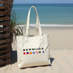 Bermuda Maritime Nautical Signal Flags Light-Color Tote Bag