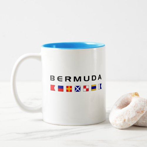 Bermuda Maritime Nautical Signal Flags Light_Color Two_Tone Coffee Mug