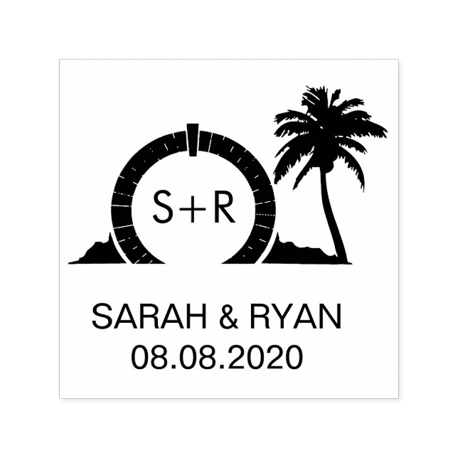 Bermuda Moon Gate, Save The Date Stamp (Design)