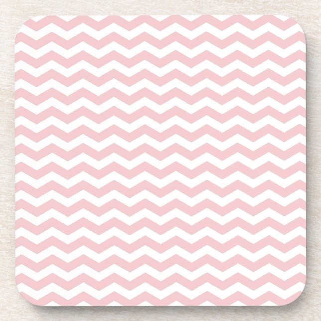 Bermuda Pink Wave Chevron Beverage Coaster (Front)