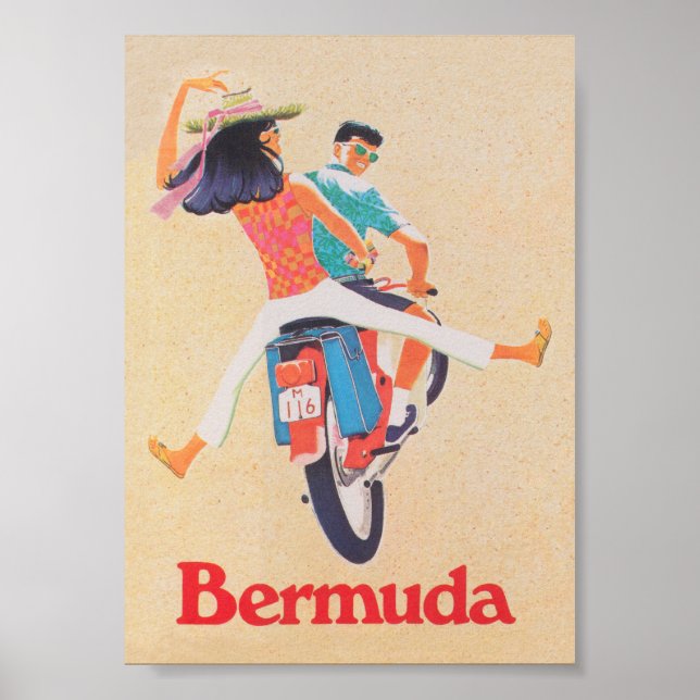 Bermuda Retro Vintage Travel Poster (Front)