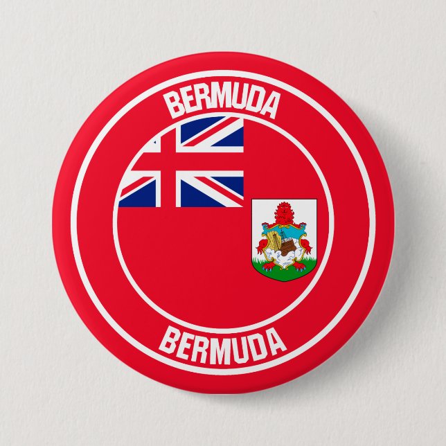 Bermuda Round Emblem Button (Front)