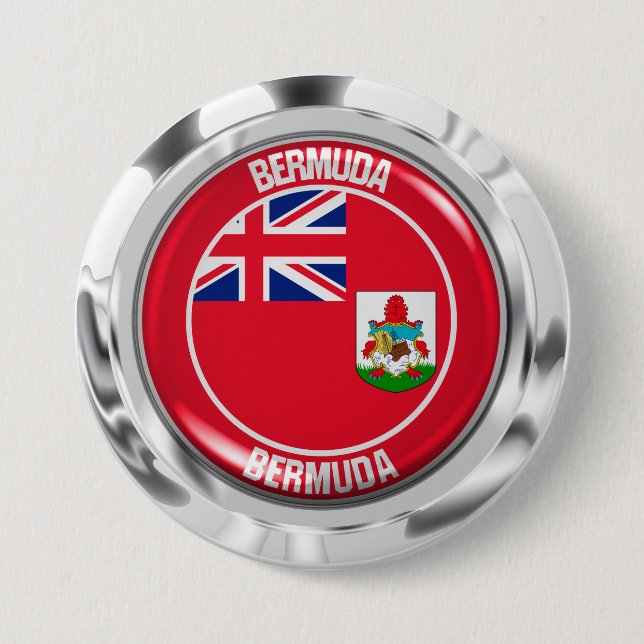 Bermuda Round Emblem Button (Front)