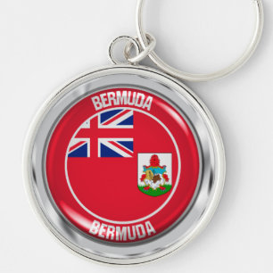 Bermuda Round Emblem Keychain