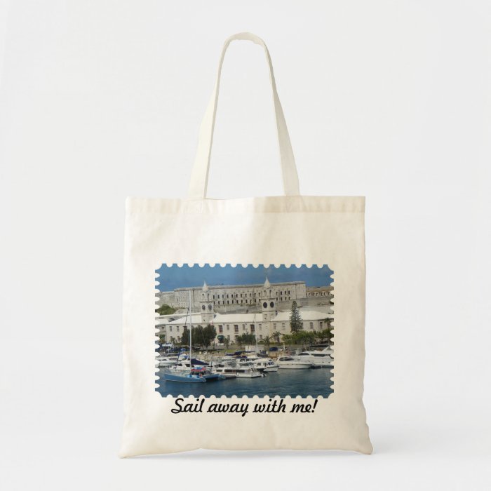 Bermuda sail away with me tote tote bag