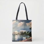 Bermuda, Salt Kettle artwork, Tote Bag