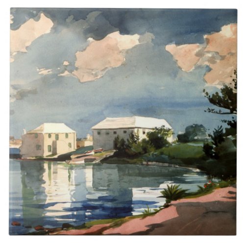 Bermuda Salt Kettle painting Ceramic Tile