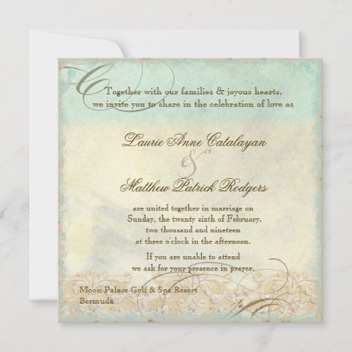 Bermuda Sea Turtle Modern Coastal Ocean Beach Invitation