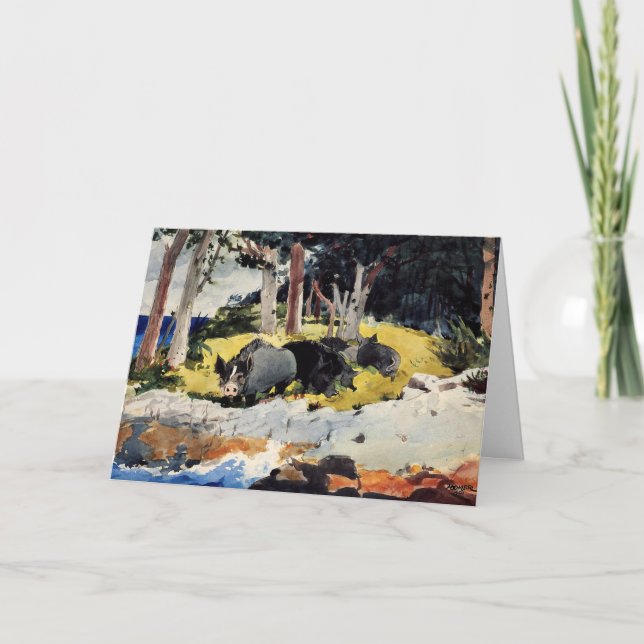 Bermuda Settlers, a Winslow Homer painting, Card (Front)