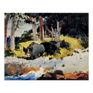 Bermuda Settlers, a Winslow Homer painting, Poster