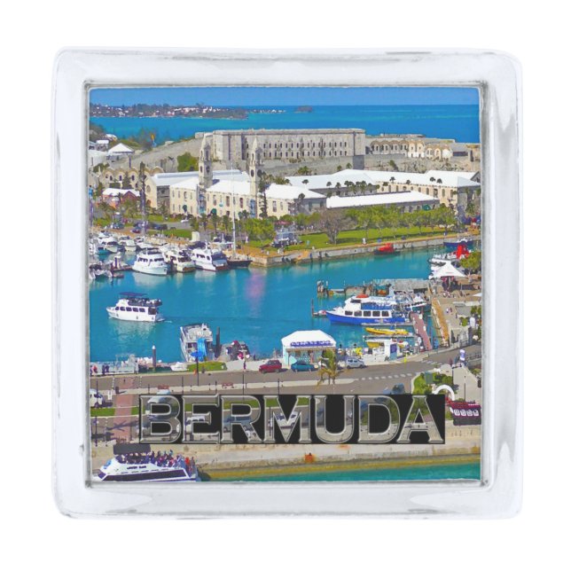 Bermuda Silver Finish Lapel Pin (Front)