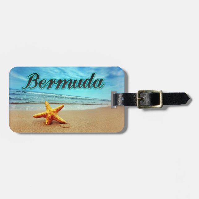 Bermuda starfish luggage tag (Front Horizontal)