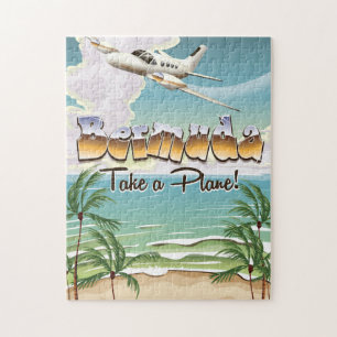 Bermuda Take a plane travel poster Jigsaw Puzzle
