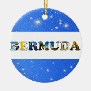 Bermuda Travel Photos Tropical Blue Christmas Ceramic Ornament