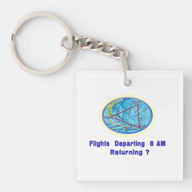 Bermuda triangle art keychain (Front)