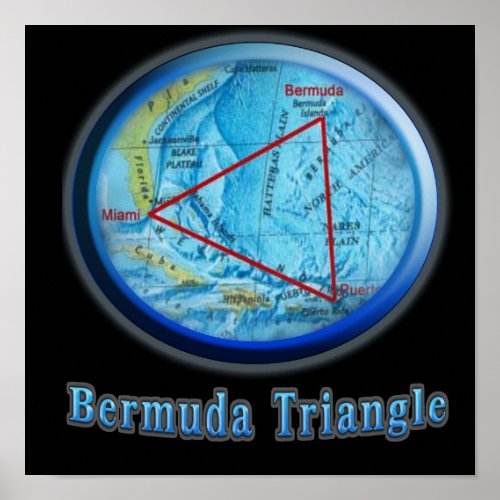 Bermuda Triangle art Poster