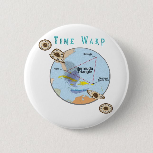 Bermuda Triangle Pinback Button (Front)