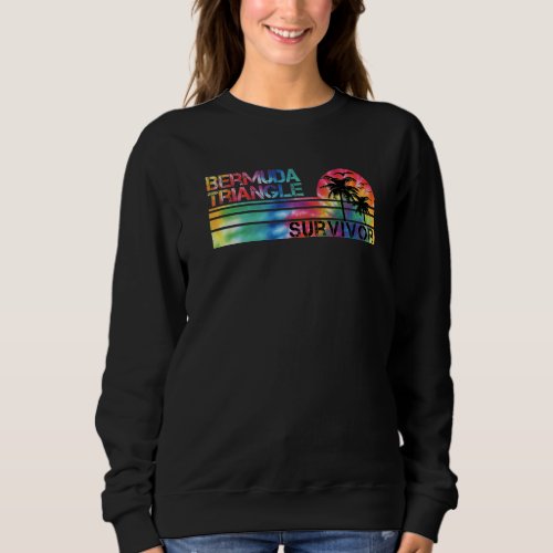 Bermuda Triangle Survivor Tie Dye Vintage Inspired Sweatshirt