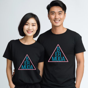 Bermuda Triangle with Modern Text Inside Dark T-Shirt