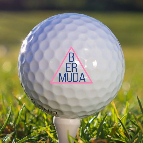 Bermuda Triangle with Modern Text Inside Golf Balls