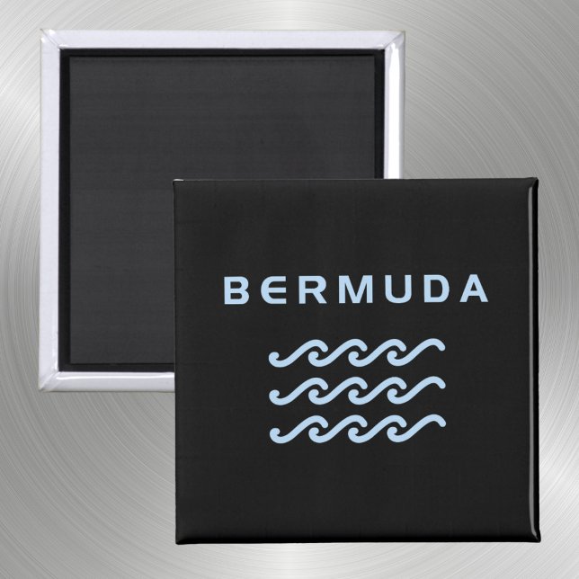 Bermuda Triple Ocean Waves Dark Color Magnet (Creator Uploaded)