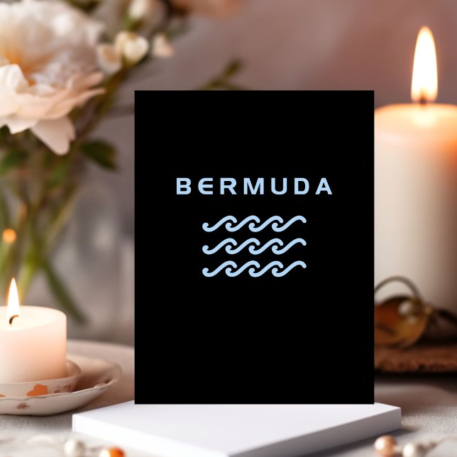 Bermuda Triple Ocean Waves Dark Color Postcard (Creator Uploaded)