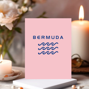 Bermuda Triple Ocean Waves Light-Color Postcard