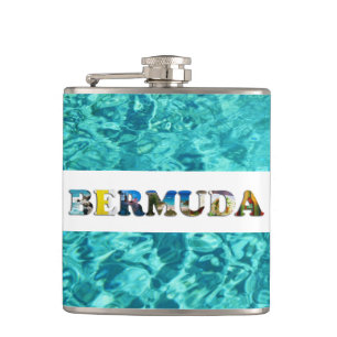Bermuda Tropical Beach Blue Ocean Travel Photos Flask