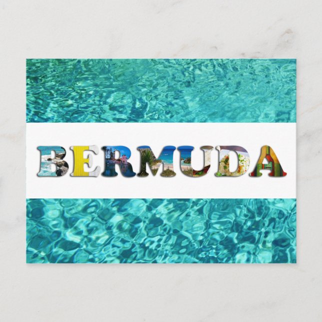 Bermuda Tropical Beach Blue Ocean Travel Photos Postcard (Front)