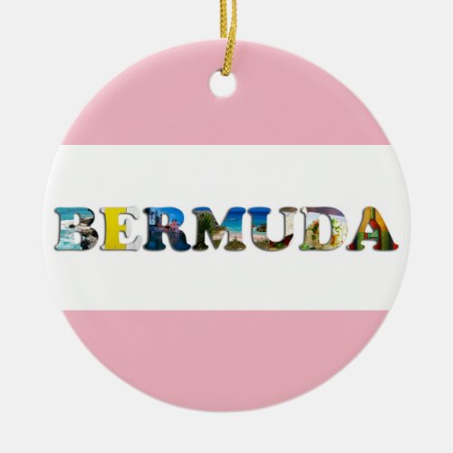 Bermuda Tropical Beach Travel Photo Christmas Ceramic Ornament