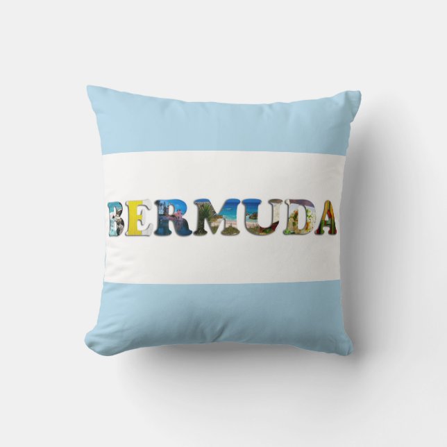 Bermuda Tropical Beach Travel Photos Throw Pillow (Front)