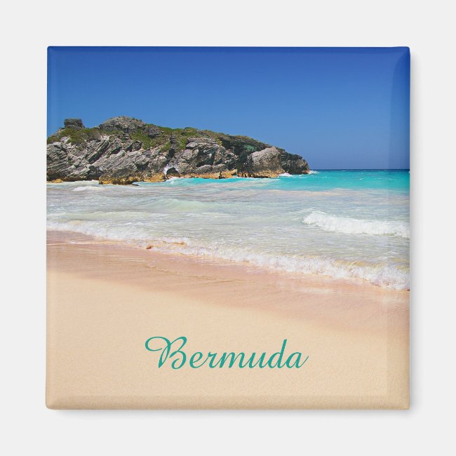 Bermuda Tropical Pink Sand BeachTravel Photo Magnet