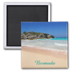 Bermuda Tropical Pink Sand BeachTravel Photo Magnet