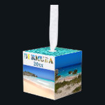 Bermuda Vacation Travel Photos Christmas Cube Ornament<br><div class="desc">This custom Christmas ornament is the perfect souvenir to showcase your favorite photos from your trip to Bermuda! It features a color collage with photos of Bermuda beach and ocean views. Personalize with your best photos from your vacation in Bermuda. Or leave the pictures where they are and order the...</div>