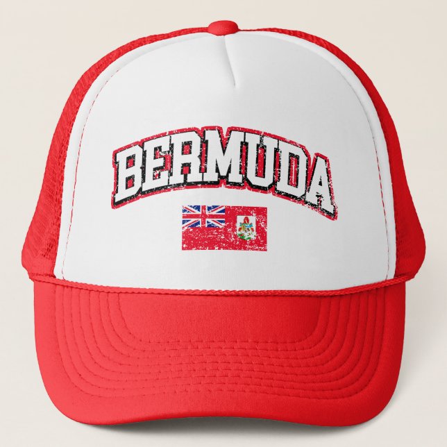 Bermuda Vintage Flag Trucker Hat (Front)
