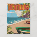 Bermuda vintage fun travel poster print postcard