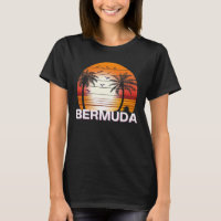 Bermuda Vintage Palm Trees Summer Beach T-Shirt